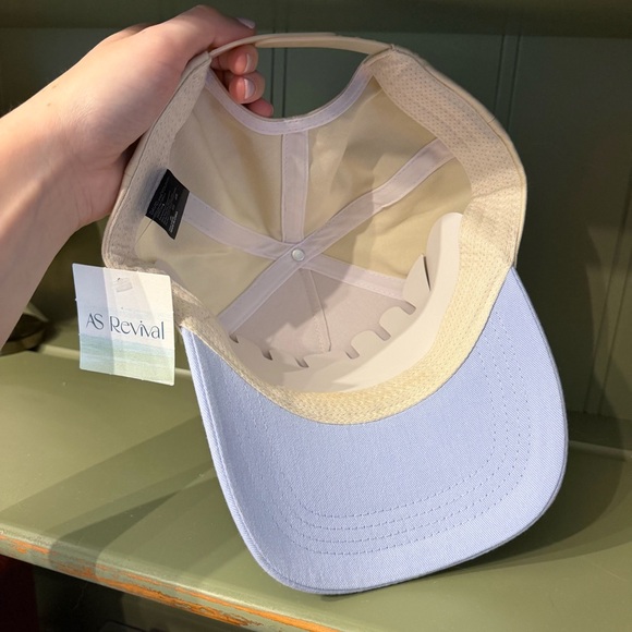NWT Altar'd State "Literally Just a Girl" trucker hat in ivory and light blue - Picture 4 of 5